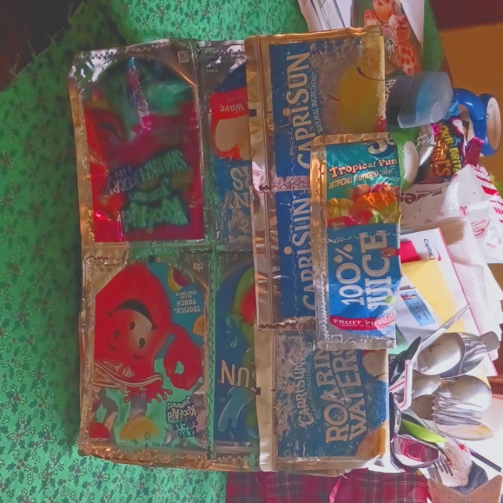 Homemade juicebox lunch bag